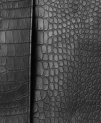 Mango Women's Crocodile-Effect Faux Leather Cropped Jacket