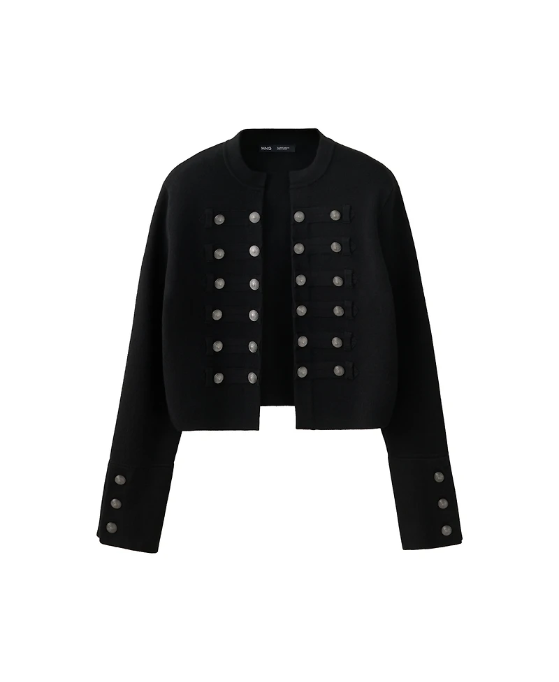 Mango Women's Jafar Fine-Knit Cropped Jacket