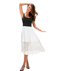 Cupshe Women's Square Neck Pull-On Unlined Long Dress