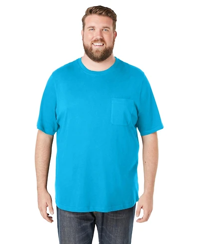 KingSize Men's Big & Tall Shrink-Less Lightweight Pocket Crewneck T-Shirt