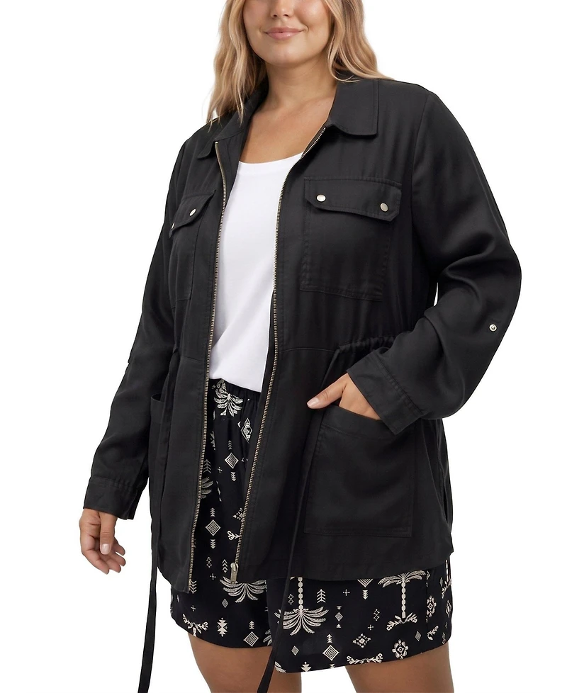Torrid Plus Lightweight Twill Mid-Length Anorak Jacket