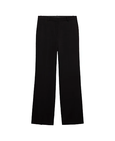 Mango Women's Selection Straight Mid-Rise Viscose Trousers