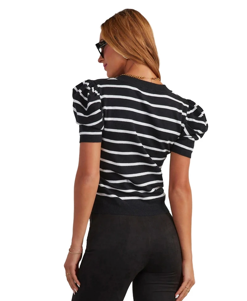 Gallery Seven Women's Trendy Puff Sleeve Knit Top