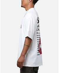 Saint Morta Men's Love Helpline Oversized Mock-Neck Graphic T-Shirt