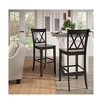 iNSPIRE Q Lea Cross Back Bar Stool (Set of 2)