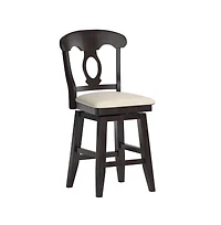 iNSPIRE Q Lea Oval Swivel Counter Stool with Linen Seat