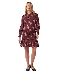 Ingrid + Isabel Women's Long Sleeve Smocked Floral Mini Dress