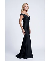 Jessica Angel Women's Ruched Off-the-Shoulder Mermaid Gown