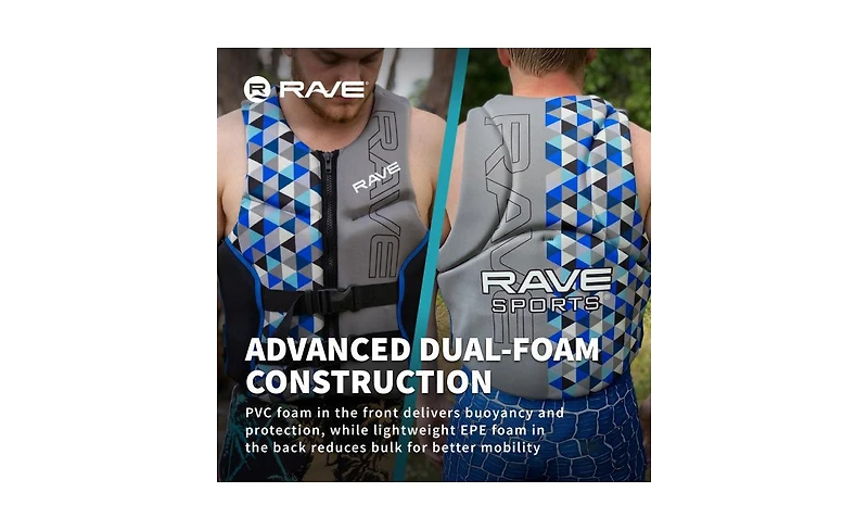 Rave Sports Men's Neoprene Dynamic Life Vest – Xl