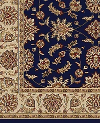 Closeout! Km Home 1592/1080/Navy Pesaro Blue 3'3" x 4'11" Area Rug