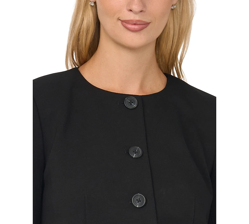 CeCe Women's Lady Long-Sleeve Cropped Patch-Pocket Jacket