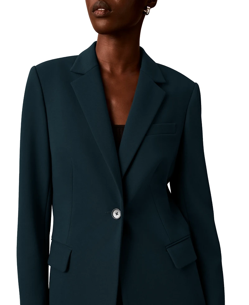 Calvin Klein Petite One-Button Notch Collar Jacket