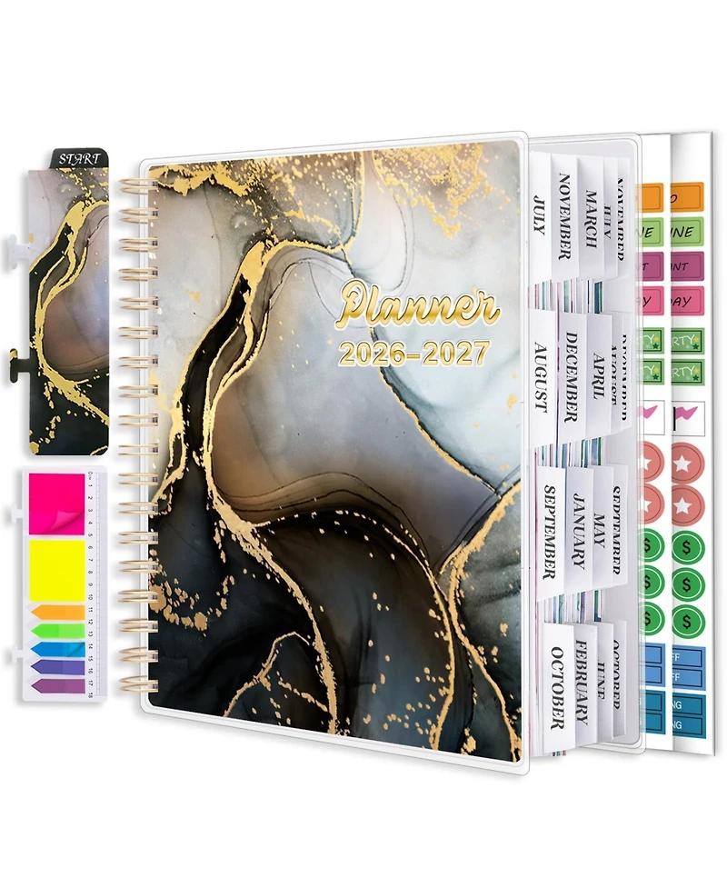 Danrong Academic 18 Month Planner Daily Weekly Monthly Calendar Organizer with Stickers Pocket Bookmark