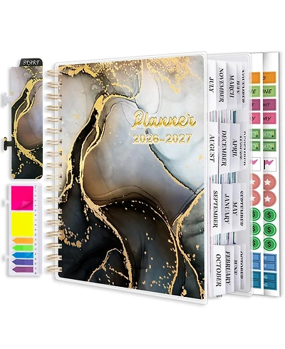 Danrong Academic 18 Month Planner Daily Weekly Monthly Calendar Organizer with Stickers Pocket Bookmark