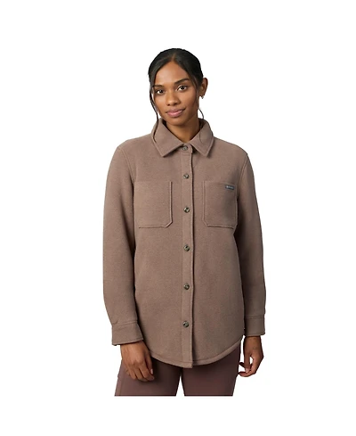 Free Country Women's Tundra Sherpa-Lined Double-Faced Fleece Shirt Jacket