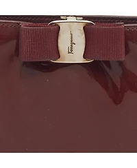 Pre-Owned Salvatore Ferragamo Women's Miss Vara Patent Leather Chain Clutch