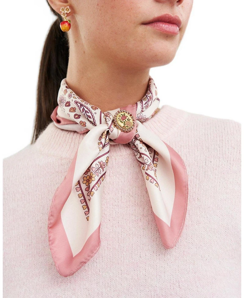 Fable England Eve Floral Brooch in Gold