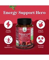 Nature's Craft Pomegranate Extract Capsules 500mg - Pomegranate Fruit Extract - Easy-to-Swallow Capsules