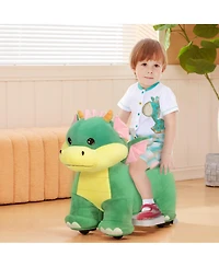 Glintex 6V Triceratops Battery-Powered Ride-On with Music, Holds 55 lbs, Ages 18-36 Months