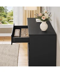 homfan 5 Drawer Dresser for Bedroom, Tall Modern Chest of Drawers, with Deep Drawers Living Room, Hallway, Entryway, Bedroom