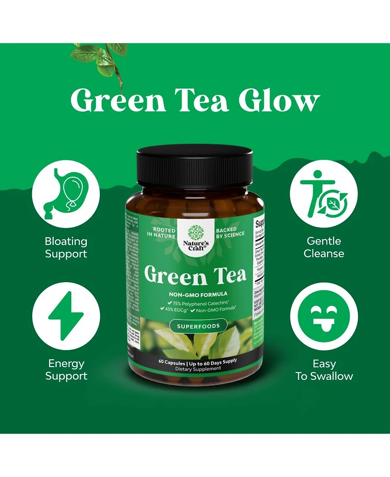 Mav Nutrition Tea Extract Capsules 500 Milligram with Egcg and Naturally Occurring Caffeine, 60 Count