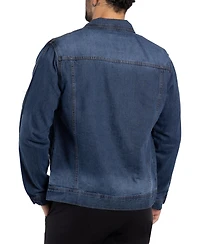 Xray Men's Plaid Lined Denim Jacket