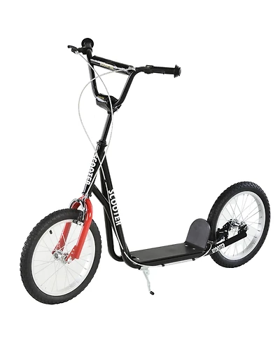 Glintex Youth Kick Scooter for Kids 5 and Up with 16 Inflatable Wheels, Adjustable Handlebar Dual Brakes, Holds 220 lbs