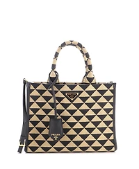 Pre-Owned Prada Small Symbole Shopper Tote Jacquard