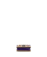 Pre-Owned Prada Micro Cahier Crossbody Bag Embellished Leather