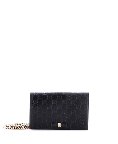 Pre-Owned Gucci Signature Wallet on Chain Guccissima Leather