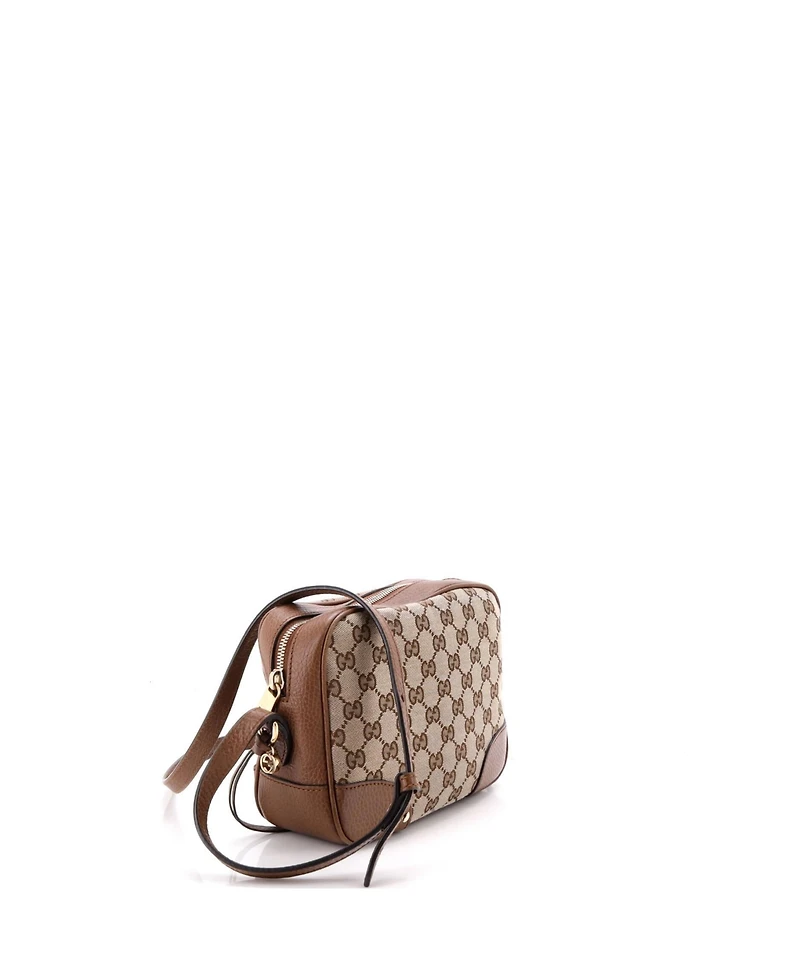 Pre-Owned Gucci Mini Bree Disco Crossbody Bag Gg Canvas with Leather