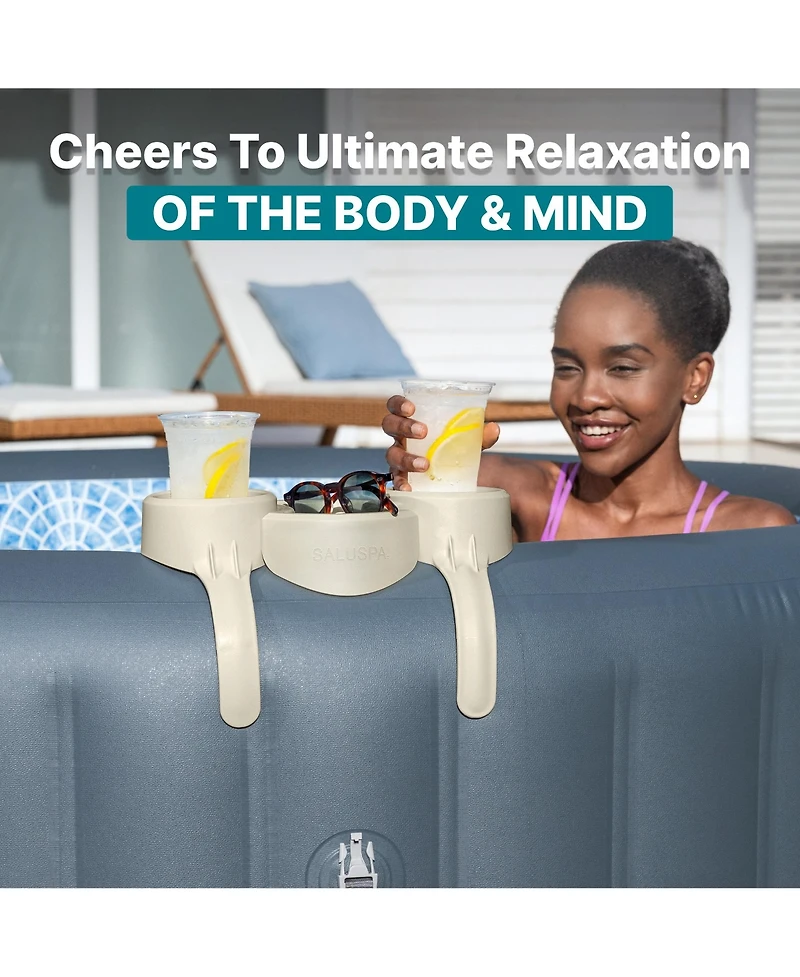 Bestway SaluSpa Drink Holder, Cup Holder with Tray for Inflatable Hot Tub and Spa