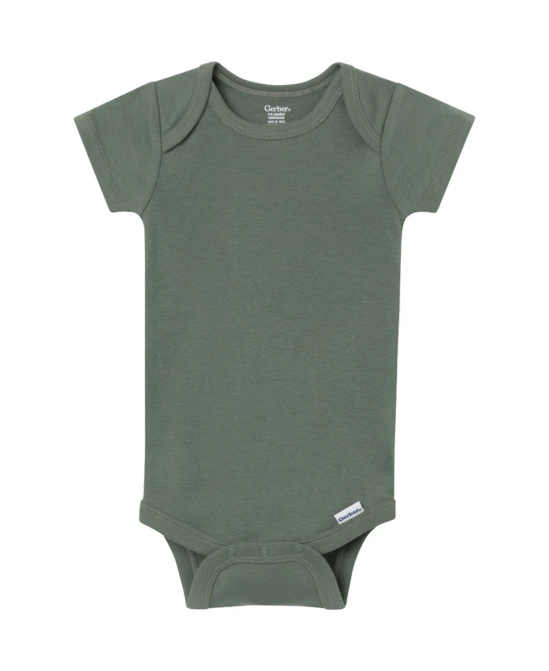Gerber Baby 5-Pack Short Sleeve Bodysuits, Cozy Neutral, 24 Months