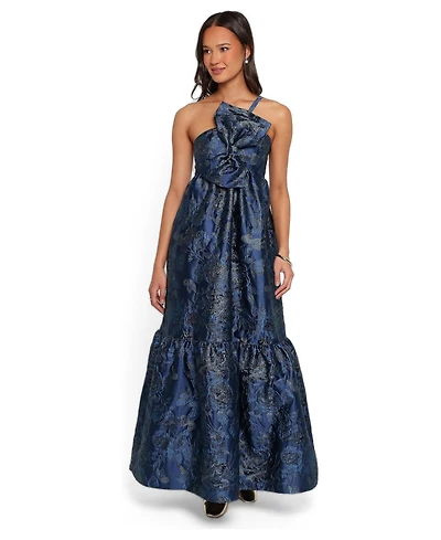 Petal and Pup Women's Betina One-Shoulder Bow-Front Maxi Dress