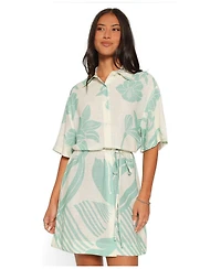 Petal and Pup Women's Karmon Floral-Print Button-Down Mini Dress
