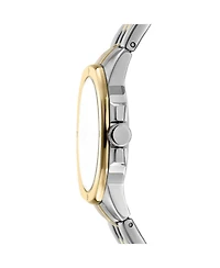 Dkny Women's Logo Quartz Two Tone Stainless Steel Bracelet Watch