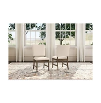 A-America Leucadia Ladderback Side Chair with Upholstered Seat (2 pack), Toasted Java