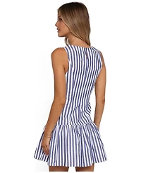 Petal and Pup Women's Marella Ruffle Stripe-Print Mini Dress