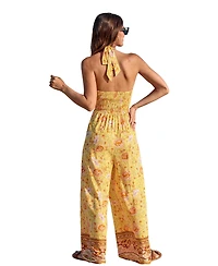 Cupshe Women's Halter Neck Floral Jumpsuit