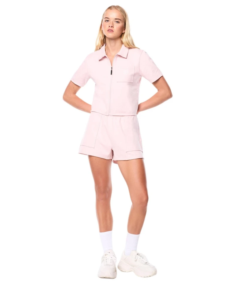 Sergio Tacchini Women's Gianna French Terry Mid-Rise Pull-On Shorts, 3.5" Inseam