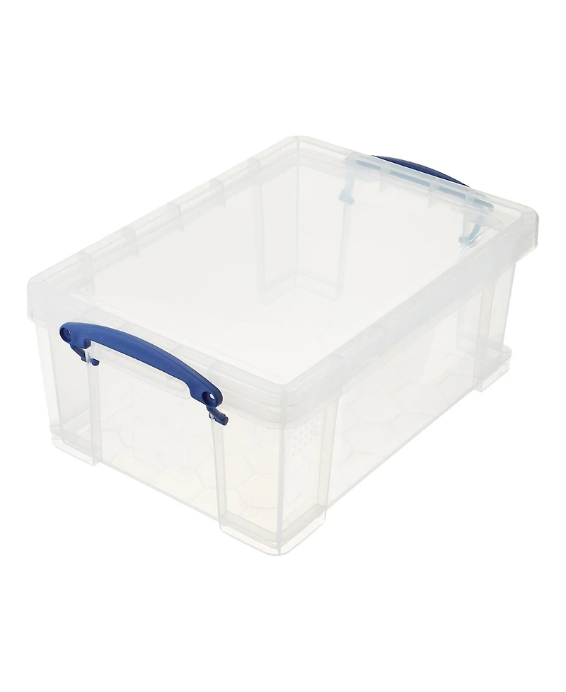 Really Useful Box 9L Storage Container with Snap Lid and Clip Lock Handle ( Pack