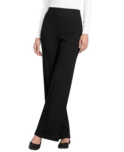 Lands' End Women's Drapey Rib High Rise Wide Leg Pants