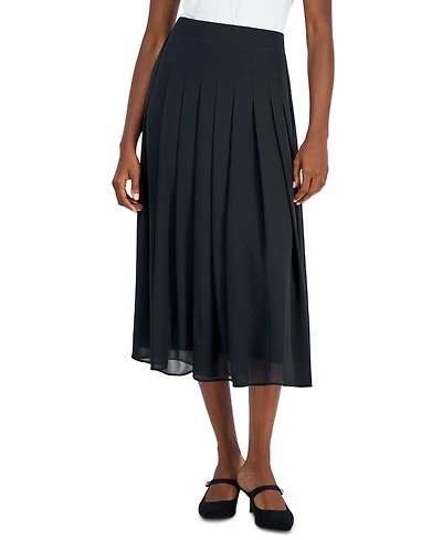 Kasper Petite Pleated A-Line Midi Skirt
