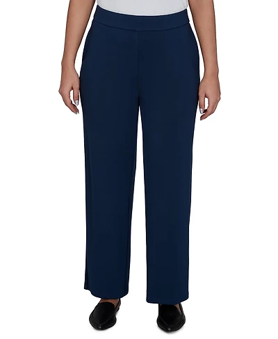 Alfred Dunner Women's Pull-On Straight-Leg Mid-Rise Rayon-Blend Pants