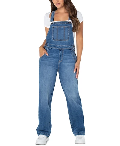 Celebrity Pink Juniors' Slouchy Denim Overalls