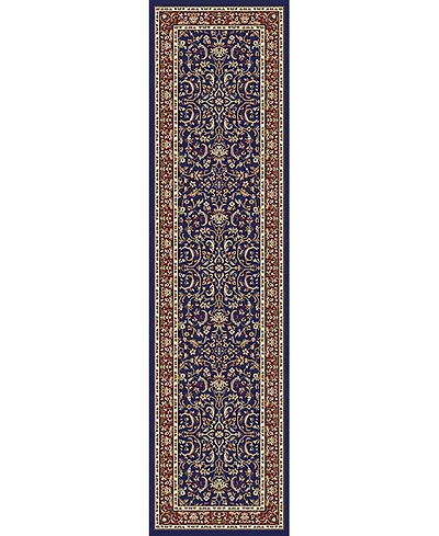Closeout! Km Home 1318/1543/Navy Navelli Blue 2'2" x 8' Runner Rug