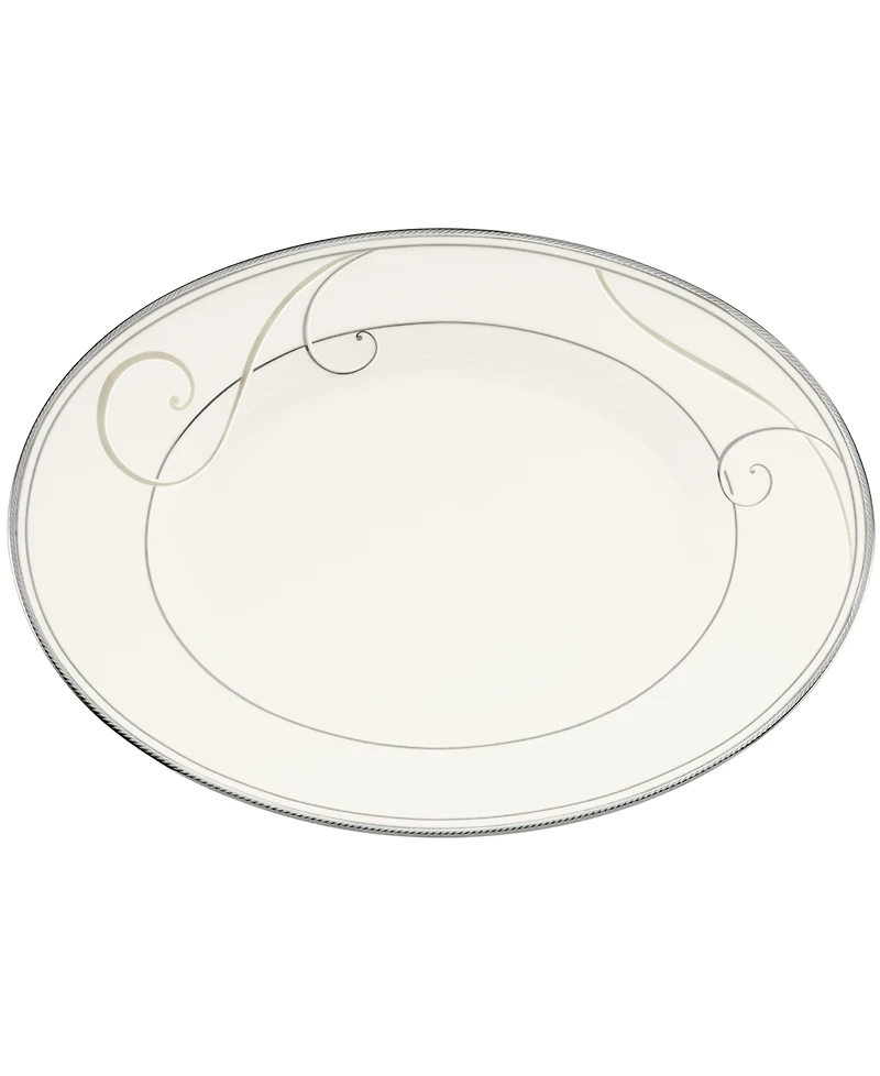 Noritake Platinum Wave Butter Relish Tray