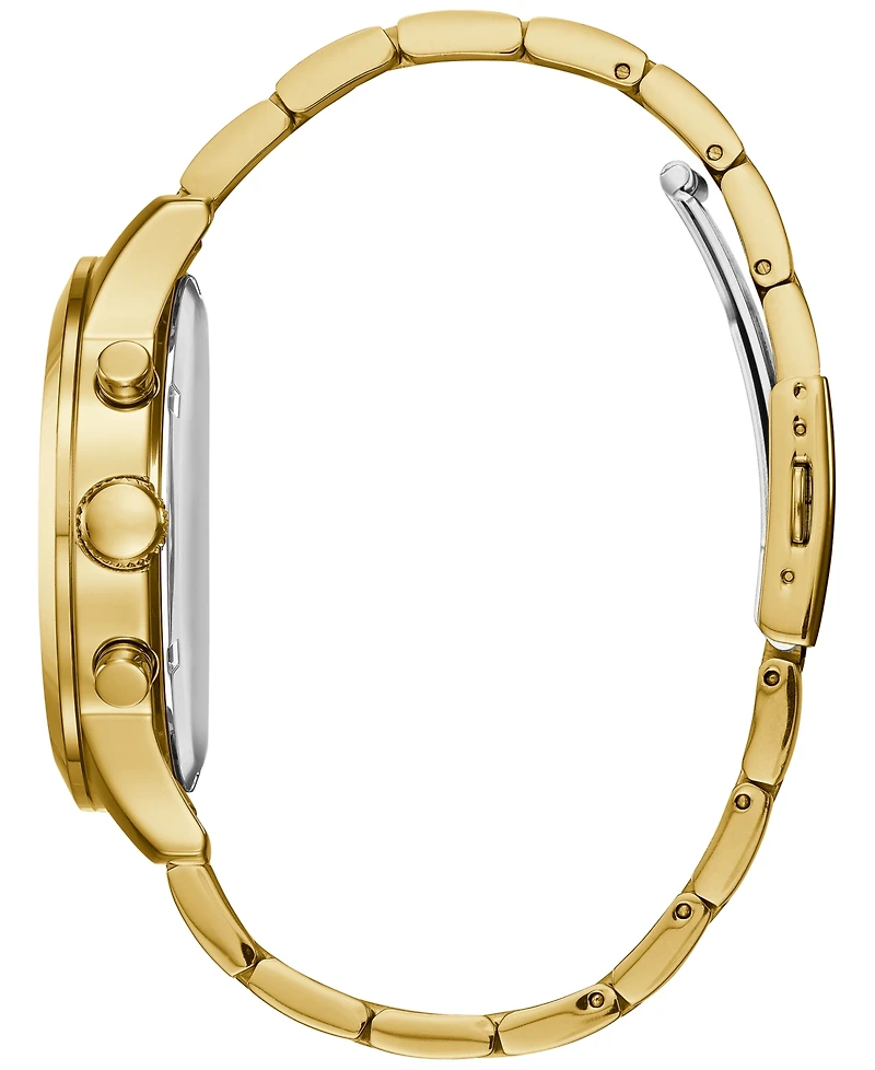 Guess Men's Chronograph Gold-Tone Stainless Steel Bracelet Watch 45mm