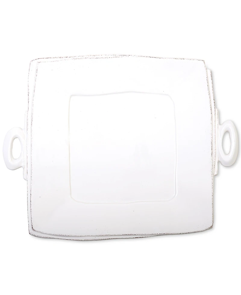 Vietri Lastra Collection Handled Square Platter