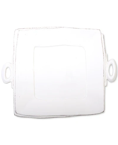 Vietri Lastra Collection Handled Square Platter